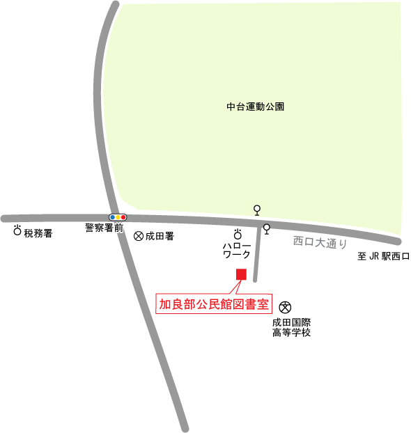 加良部公民館図書室の地図