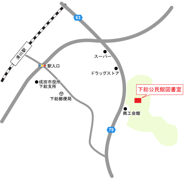 下総公民館図書室の地図