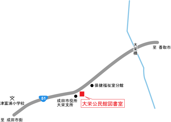 大栄公民館図書室の地図